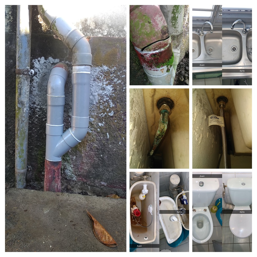 Recherche et réparation de fuite d'eau non apparente à la DJSCS et l'ARS